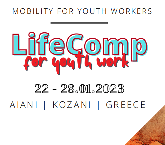 Ταξίδια Erasmus+:: Training course“LifeComp for youth work” Κοζάνη GR 22-28/01/2023